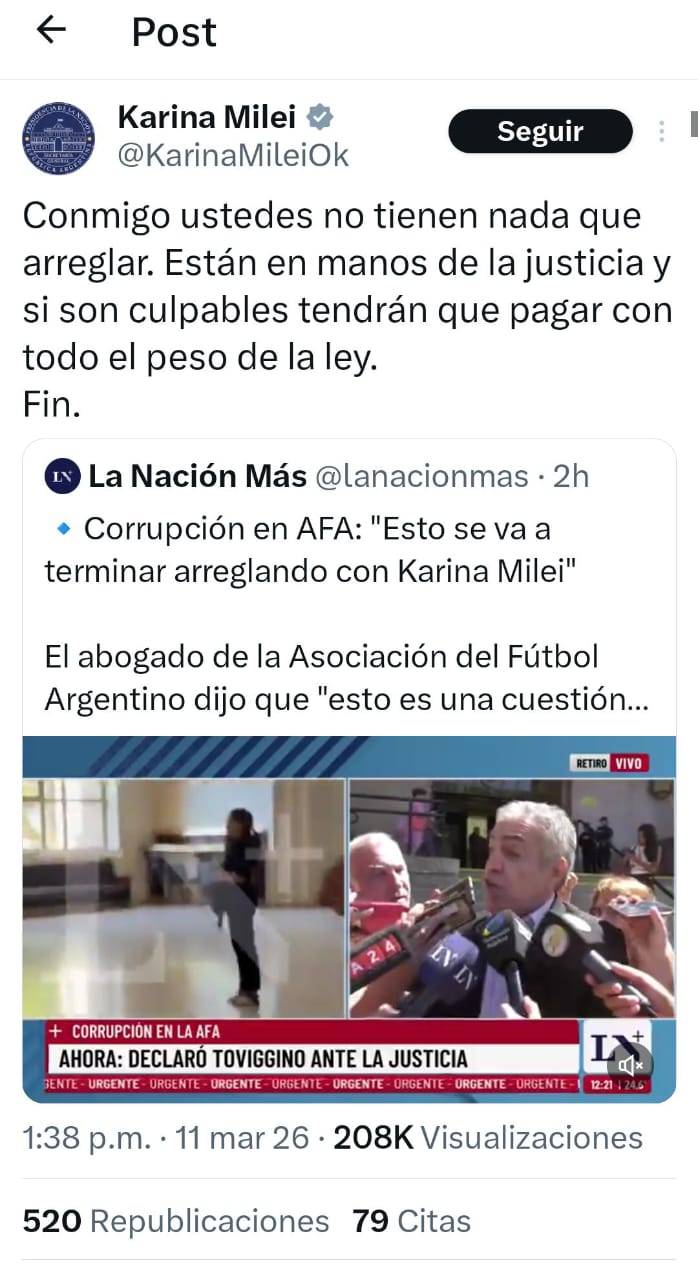 La "Dama de Hierro" de la Casa Rosada: Karina Milei y el fin de la diplomacia de pasillo 5 WhatsApp Image 2026 03 11 at 2.42.17 PM