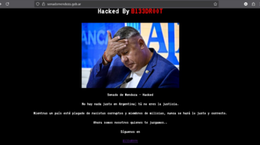 Página web del Senado de Mendoza hackeada por el grupo Bl33dr00t